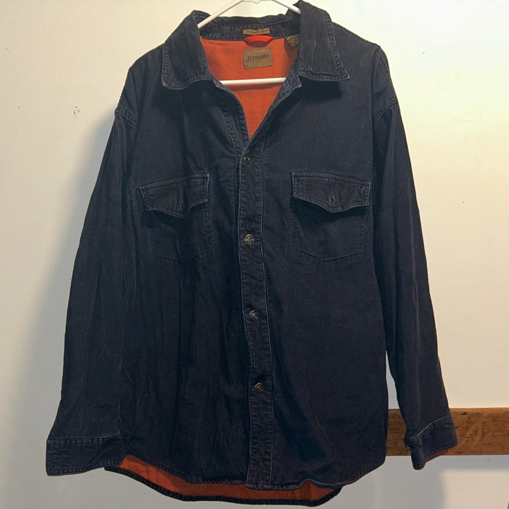 Navy Blue Cotton Men's Jacket